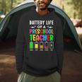 Battery Life Of a Preschool School Teacher School Week Men Hoodie, novelty gifts, funny gifts
