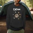 Catom Science Teacher Chemistry Lover Physics School Cat Men Hoodie, novelty gifts, funny gifts
