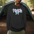 Coquette Bow Teach Teacher Happy First Day Back To School Men Hoodie, novelty gifts, funny gifts