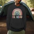 ESL Squad Teacher Crew Team Back To School English Rainbow Men Hoodie, novelty gifts, funny gifts