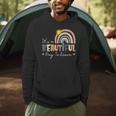 It's A Beautiful Day To Learn Cute Rainbow Boho Teacher Men Hoodie, novelty gifts, funny gifts