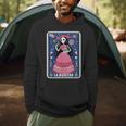 La Maestra Halloween Mexican Bingo Card Teacher Lottery Card Men Hoodie, novelty gifts, funny gifts