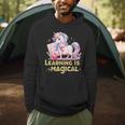 LEARNING IS MAGICAL TEACHER UNICORN BACK TO SCHOOL UNICORN Men Hoodie, novelty gifts, funny gifts