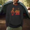 Life Is Better With Music Theory Musician Teacher Notes Clef Men Hoodie, novelty gifts, funny gifts