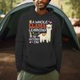 Llama Learning T Shirt Teachers Students Alpaca Lovers Men Hoodie, novelty gifts, funny gifts