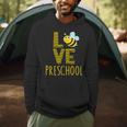 Love Preschool Back To School Yellow Bee Preschool Teacher For Men Women Girls Kids Men Hoodie, novelty gifts, funny gifts