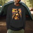 Mona Lisa Pumpkin Halloween Art Teacher Witchy Women Kids Men Hoodie, novelty gifts, funny gifts