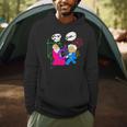 Nerdy Pythagoras Fighting Over C Squared Math Teacher Men Hoodie, novelty gifts, funny gifts