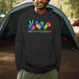 Peace Love Physical Education Tie Dye Sports PE Teacher Men Hoodie, novelty gifts, funny gifts