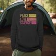 Peace Love Science Lovers Math Chemistry Teacher Men Hoodie, novelty gifts, funny gifts