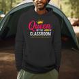 Queen Of The Classroom Teacher Men Hoodie, novelty gifts, funny gifts