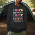 There Their They'Re English Teacher Grammar Memes Men Hoodie, novelty gifts, funny gifts