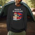 Reading Is My Super Power Superhero Best English Teacher Men Hoodie, novelty gifts, funny gifts