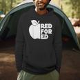 Red For Ed Teacher Support Public Education For Men Women Kids Men Hoodie, novelty gifts, funny gifts Red For Ed Teacher Support Public Education For Men Women Kids Men Hoodie, novelty gifts, funny gifts