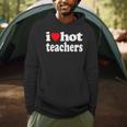 Retro I Love Hot Teachers Vintage I Heart Hot Teacher Men Women Girls Kids Men Hoodie, novelty gifts, funny gifts