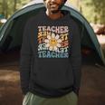 Retro Teacher Daisy Colorful Elementary School Teacher Men Hoodie, novelty gifts, funny gifts Retro Teacher Daisy Colorful Elementary School Teacher Men Hoodie, novelty gifts, funny gifts