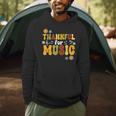 Retro Thankful For Music Floral Music Teacher Thanksgiving Men Women Men Hoodie, novelty gifts, funny gifts