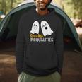 Spooky Ghost Inequalities Halloween Math Teacher Men Hoodie, novelty gifts, funny gifts