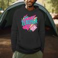 Teacher 90s Retro Colorful Teacher Of The 90s Back To School Men Hoodie, novelty gifts, funny gifts
