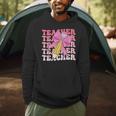 Teacher Pencil Back To School Groovy Pink Teacher First Day Men Hoodie, novelty gifts, funny gifts Teacher Pencil Back To School Groovy Pink Teacher First Day Men Hoodie, novelty gifts, funny gifts