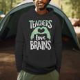 Teachers Love Brains Halloween Costume Trick Treat Zombie Men Hoodie, novelty gifts, funny gifts Teachers Love Brains Halloween Costume Trick Treat Zombie Men Hoodie, novelty gifts, funny gifts