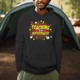 Teaching Is My Superpower Retro Comic Teacher Men Hoodie, novelty gifts, funny gifts
