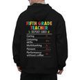 5th Grade Teacher Report Card Appreciation Men Women Men's Hoodie Back Print, trending gift