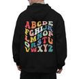 Alphabet Hi Back To School ABC Pre K Kindergarten Teacher Men's Hoodie Back Print, trending gift