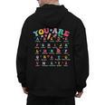 Alphabet Positive Affirmations Back To School Teacher Men's Hoodie Back Print, trending gift