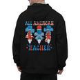 All American Teacher Pencil Coquette Bow USA Flag Teachers Men's Hoodie Back Print, trending gift All American Teacher Pencil Coquette Bow USA Flag Teachers Men's Hoodie Back Print, trending gift