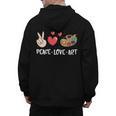 Art Teacher Peace Love Art For Artists And Painters Men's Hoodie Back Print, trending gift Art Teacher Peace Love Art For Artists And Painters Men's Hoodie Back Print, trending gift