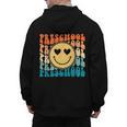Back To School Groovy Smile Preschool Teachers Students Kids Men's Hoodie Back Print, trending gift