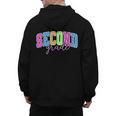 Back To School Neon Checkered Second Grade Colorful Teacher Men's Hoodie Back Print, trending gift Back To School Neon Checkered Second Grade Colorful Teacher Men's Hoodie Back Print, trending gift