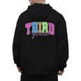 Back To School Neon Checkered Third Grade Colorful Teacher Men's Hoodie Back Print, trending gift Back To School Neon Checkered Third Grade Colorful Teacher Men's Hoodie Back Print, trending gift