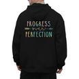 Back To School Progress Over Perfection Motivational Teacher Men's Hoodie Back Print, trending gift