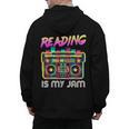 Back To School Retro Reading Is My Jam 80s Teacher Boombox Men's Hoodie Back Print, trending gift