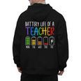 Battery Life Of A Teacher School Teacher Appreciation Men's Hoodie Back Print, trending gift
