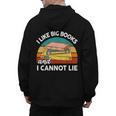 I Like Big Book Cant Lie Nerd School Librarian Teacher For Men Women Kids Men's Hoodie Back Print, trending gift