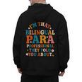 Bilingual Paraeducator Paraprofessional Parapro Teachers Men's Hoodie Back Print, trending gift