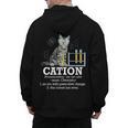 Cation Chemistry Humor Science Teacher Cat Pun Men's Hoodie Back Print, Science Teacher Gifts, trending gift