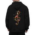 Christmas Musical Note Music Lover Teacher Sing Carols Jesus Men's Hoodie Back Print, trending gift