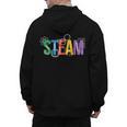Colorful Steam Letters For Steam Program Teacher And Student Men's Hoodie Back Print, trending gift