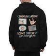 Communication Looks Different For Everyone SPED Teacher ASD Men's Hoodie Back Print, trending gift Communication Looks Different For Everyone SPED Teacher ASD Men's Hoodie Back Print, trending gift