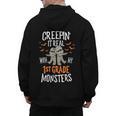 Creepin It Real With My 1st Grade Monsters Halloween Teacher Men's Hoodie Back Print, trending gift