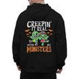 Creepin It Real Monster School Teacher Principal Halloween Men's Hoodie Back Print, trending gift