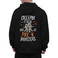 Creepin It Real Pre-K Monsters Halloween Preschool Teacher Men's Hoodie Back Print, trending gift