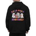 Cute Ghost Read More Books Lover Teacher Halloween Costume Men's Hoodie Back Print, trending gift
