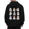 Cute Ghost Reading Books Teacher Halloween Reading Men Women Kids Men's Hoodie Back Print, trending gift