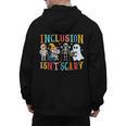 Cute Inclusion Isn't Scary Teacher Skeleton Ghost Halloween Men's Hoodie Back Print, trending gift Cute Inclusion Isn't Scary Teacher Skeleton Ghost Halloween Men's Hoodie Back Print, trending gift