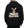 Cute Reading Bunny Glasses Books Bookworm Reader Teacher Men's Hoodie Back Print, trending gift Cute Reading Bunny Glasses Books Bookworm Reader Teacher Men's Hoodie Back Print, trending gift